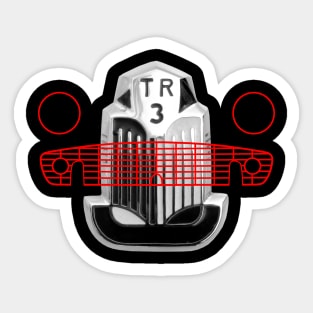 Triumph TR3 classic 1950s British car grille and emblem Sticker